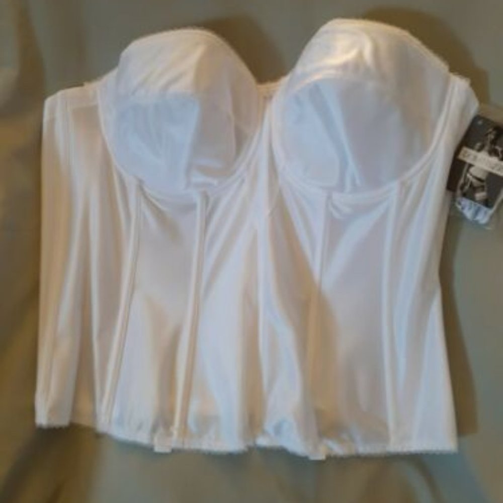 NWT Dominique Satin Corset Bridal Bra White Size 46C